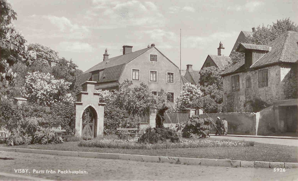 Gotland, Visby Parti från Packhusplan 1957