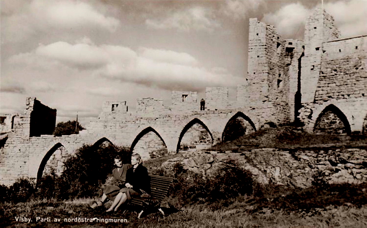 Gotland, Visby  Parti av Nordöstra Ringmuren