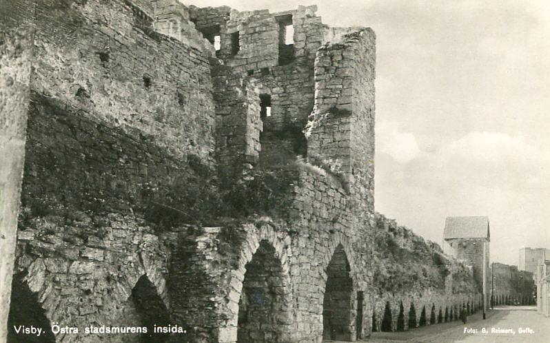 Gotland, Visby, Östra Stadsmurens Insida