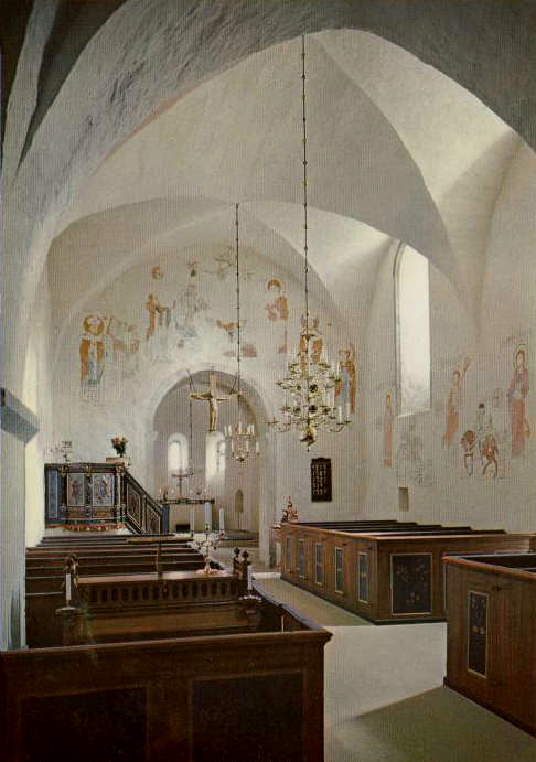 Gotland, Hejde Kyrka Interiör