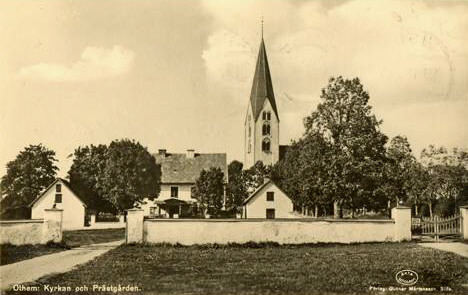 Gotland, Othem Kyrka och Prästgården 1952