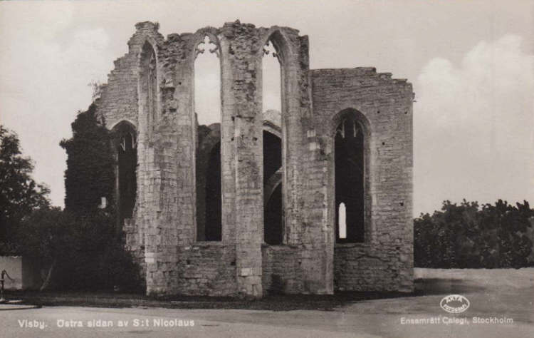 Gotland, Visby, Östra sidan av  St Nicolaus