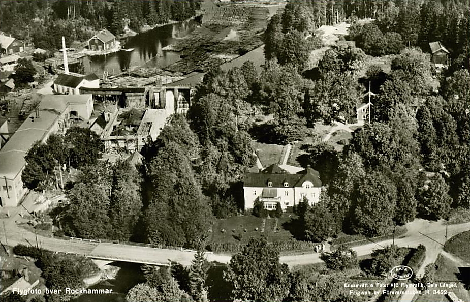 Flygfoto över Rockhammar 1946