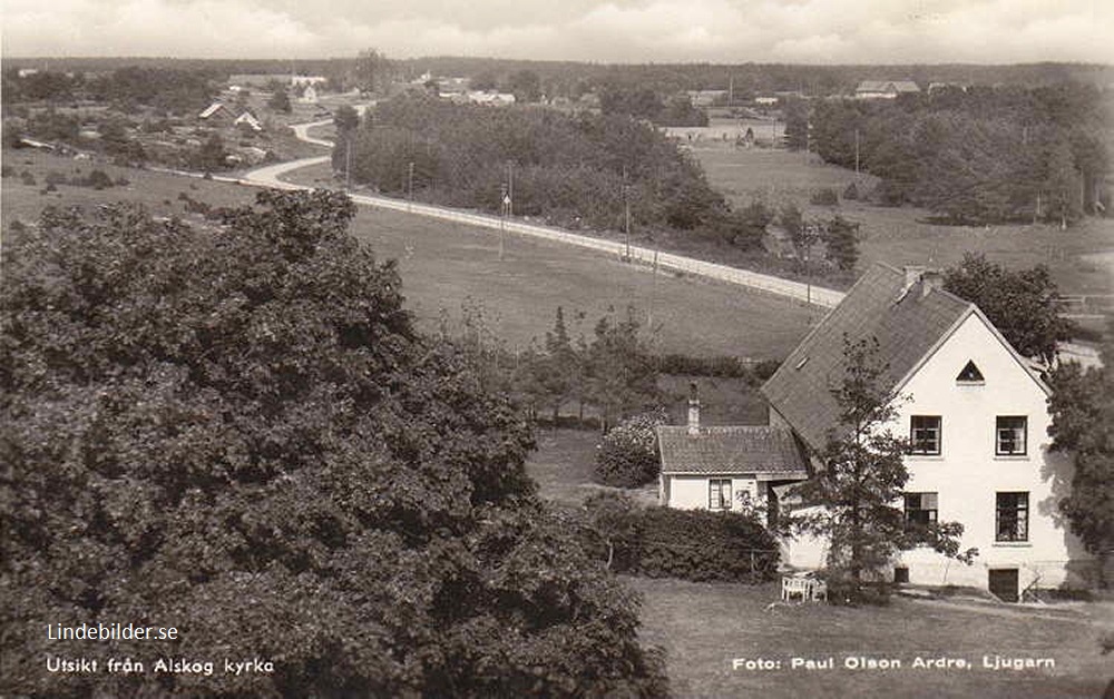 Gotland, Utsikt från Alskog Kyrkan 1945