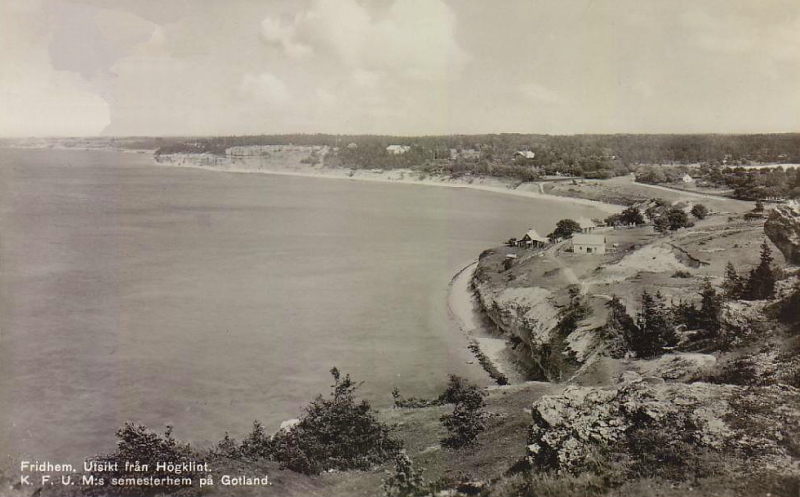 Gotland, Fridhem utsikt från Högklint, KFUM:s Semesterhem