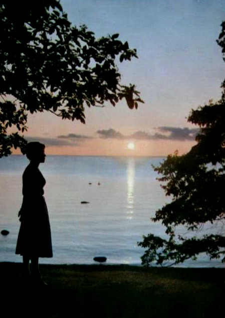 Gotland Solnedgång Vid Strandpromenaden 1962