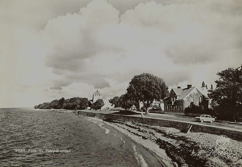 Gotland, Parti av Visby stranden 1958