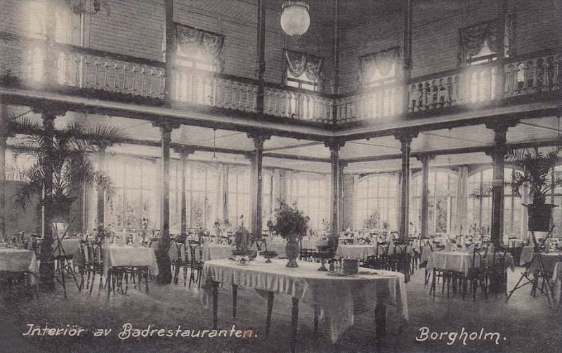 Öland, Borgholm, Interiör av Badrestauranten