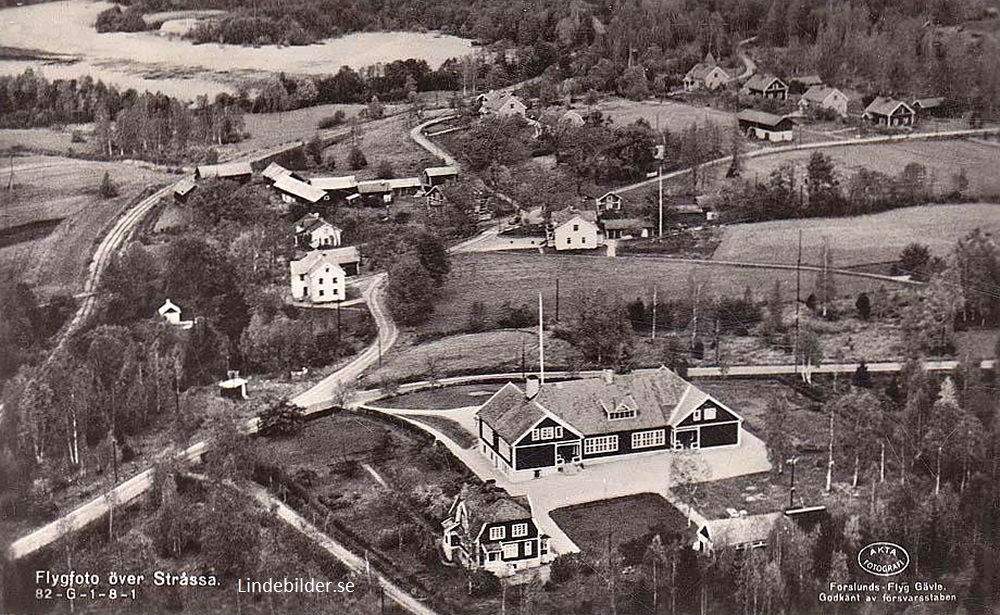 Flygfoto över Stråssa