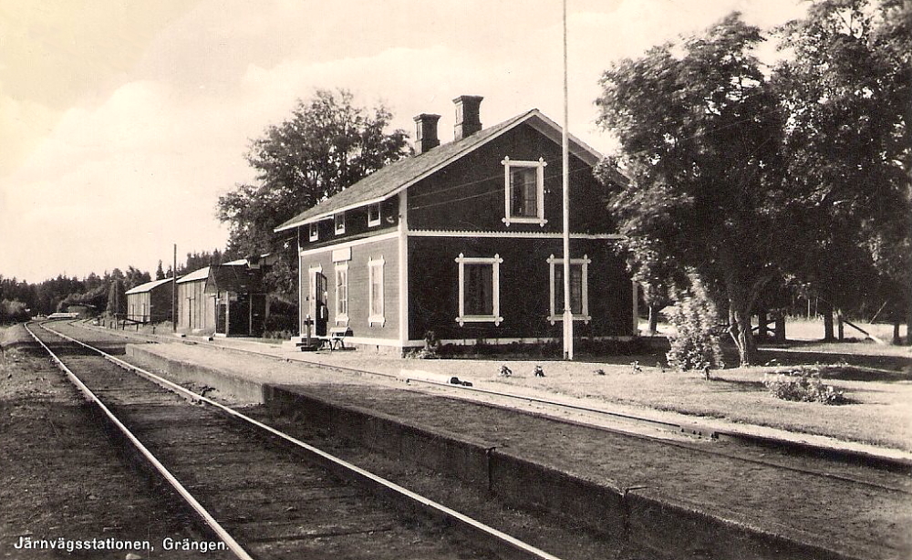 Hällefors, Järnvägsstationen, Grängen 1952