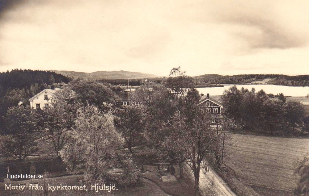 Motiv från Kyrktornet, Hjulsjö 1930