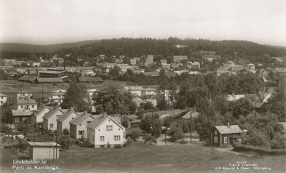 Parti av Karlskoga 1954