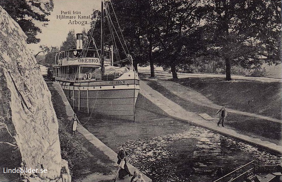 Arboga, Parti från  Hjälmare Kanal  1918