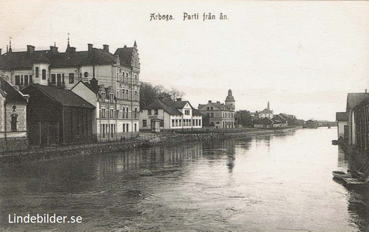 Arboga, Parti från Ån 1910