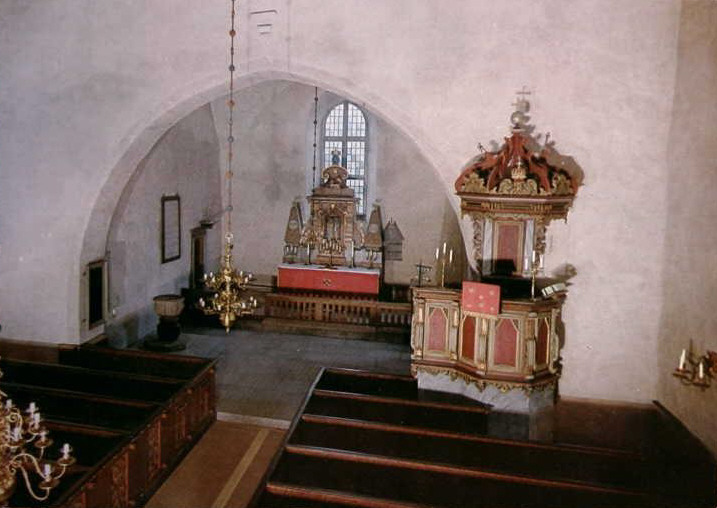 Gotland, Östergarns Kyrka Interiör