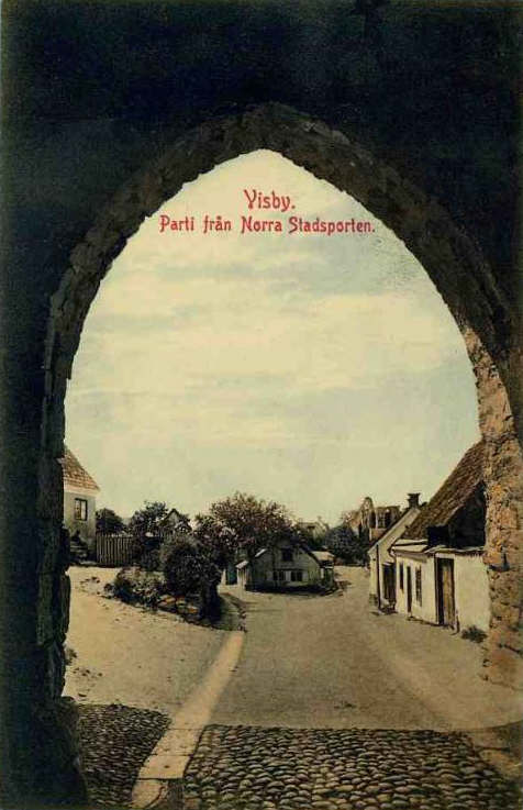 Gotland, Visby Parti från Norra Stadsporten 1914