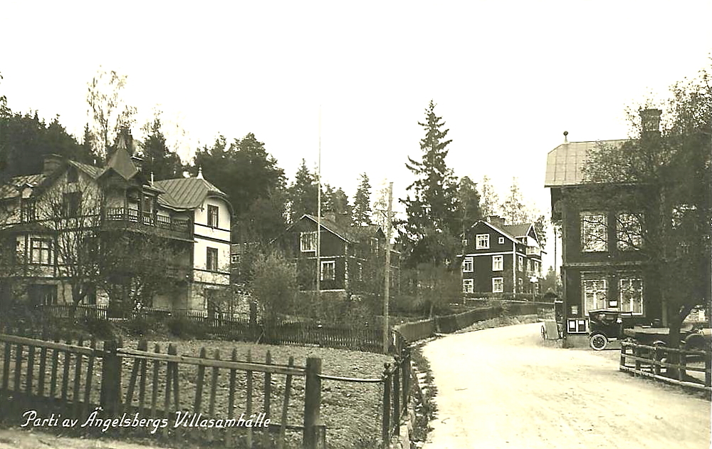 Parti av Ängelsbergs Villasamhälle 1935