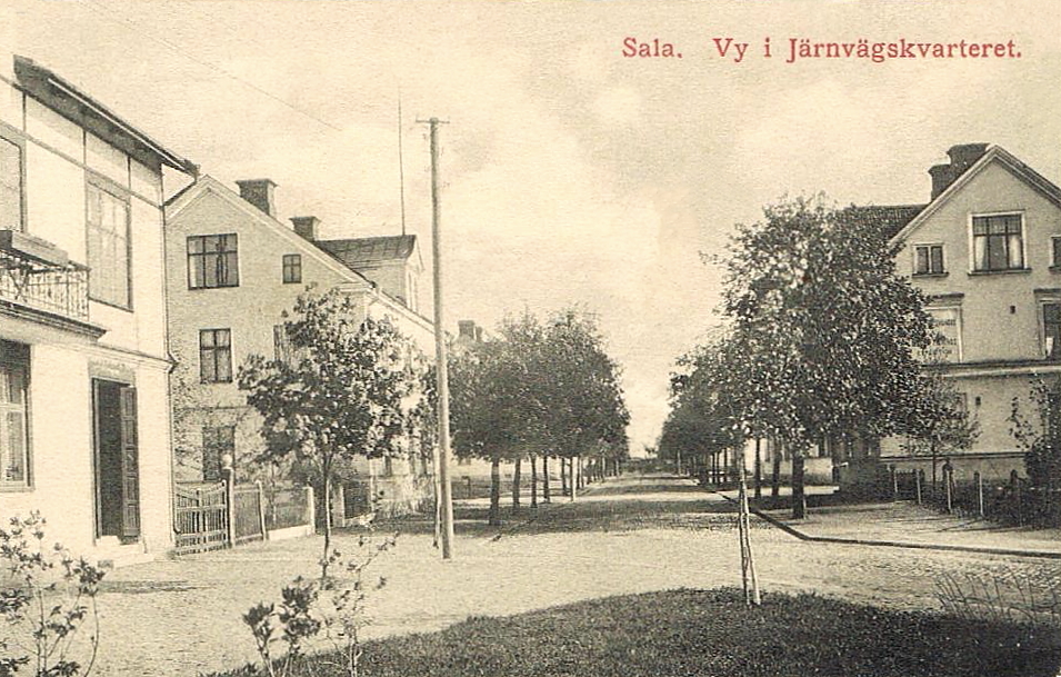 Sala, Vy i Järnvägskvarteret 1913