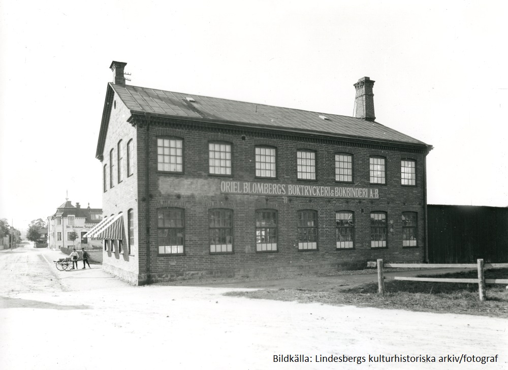 Lindesberg, Bytesgatan, Oriel Blombergs Boktryckeri