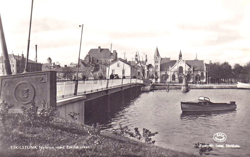 Eskilstuna, Nybron med Eskilskyrkan 1934