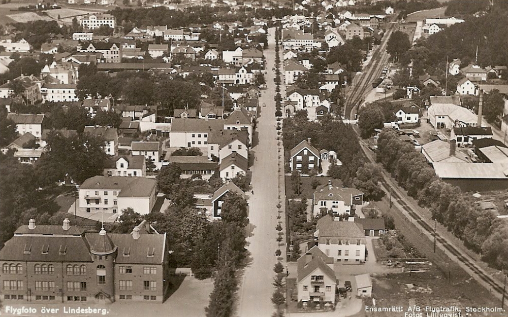 Flygfoto över Lindesberg