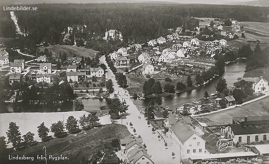 Lindesberg från Flygplan 1935