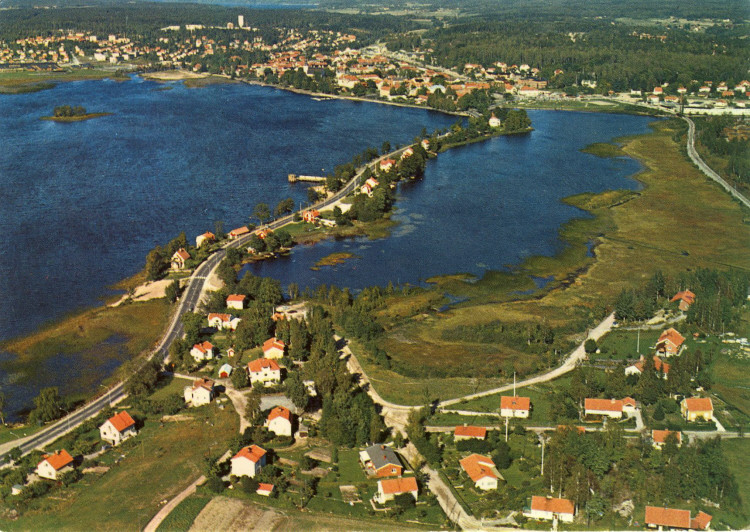 Flygfoto södra infarten 1969