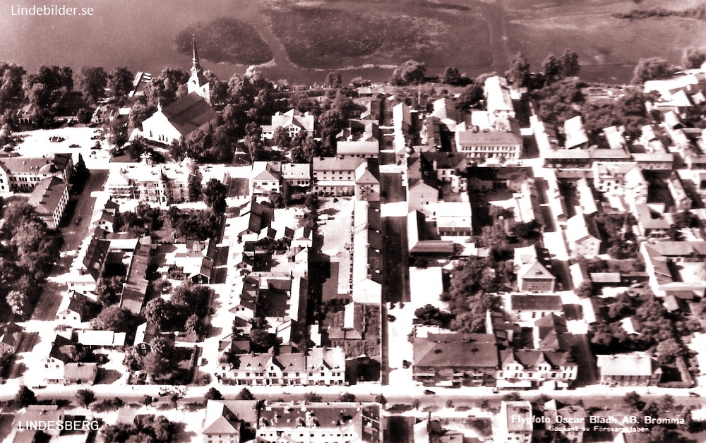 Flygfoto över Lindesberg