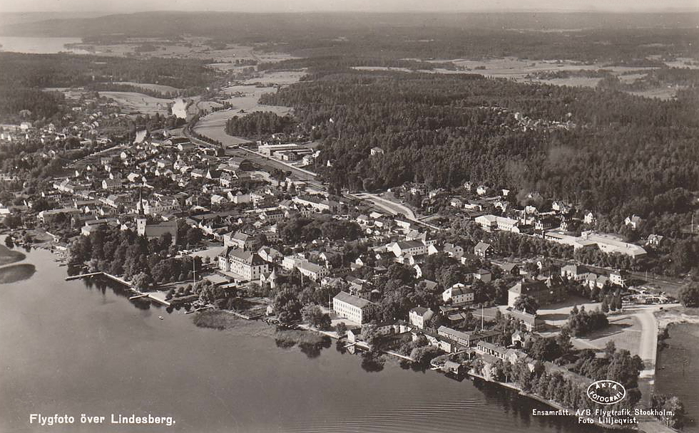 Flygfoto över Lindesberg