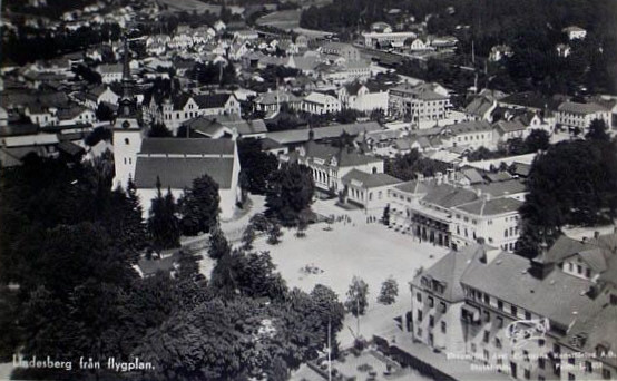 Lindesberg från flygplan