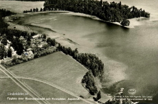 Askersund, Flygfoto över Rosendalsbadet, och Kvistudden, Aspabruk