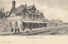 Norberg. Jernvägsstationen Snyten 1902