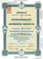 Grängesberg, Aktiebrev, Trafikaktiebolaget Grängesberg, Aktiebrev, Trafikaktiebolaget
