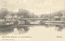 Parti från Hamnen och Jernvägsbron, Köping 1902 Parti från Hamnen och Jernvägsbron, Köping 1902