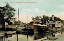 Köping, Parti af Hamnen och Järnvägsstationen Köping, Parti af Hamnen och Järnvägsstationen
