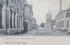 Köping Glasgatan och Mekaniska Verkstaden 1903 Köping Glasgatan och Mekaniska Verkstaden 1903