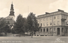 Köping, Parti av Torget med Kyrkan 1938