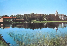 Smedjebacken, Söderbärke, Vy över Hembygdsgården och Kyrkan Smedjebacken, Söderbärke, Vy över Hembygdsgården och Kyrkan