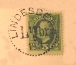 Lindesberg Frimärke 19/5 1915