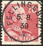 Fellingsbro Frimärke 5/8 1939 Fellingsbro Frimärke 5/8 1939
