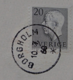 Borgholm Frimärke 10/7 1959 Borgholm Frimärke 10/7 1959