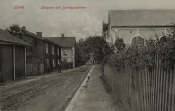 Skolgatan och Järnvägsstationen 1910