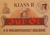 Borlänge, AB Wasabryggeriet, Jul Öl, Klass II Borlänge, AB Wasabryggeriet, Jul Öl, Klass II