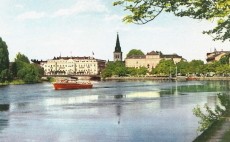 Karlstad, Klarälven och Stadshotellet 1956 Karlstad, Klarälven och Stadshotellet 1956