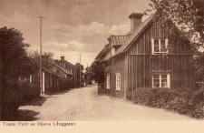 Trosa, Parti av Västra Långgatan 1927 Trosa, Parti av Västra Långgatan 1927