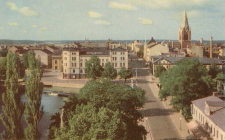Örebro, Drottninggatan, Nikolaikyrkan och Stora Hotellet Örebro, Drottninggatan, Nikolaikyrkan och Stora Hotellet