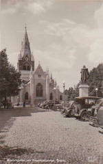 Nikolaikyrkan Engelbrektsstatyn, Örebro 1941 Nikolaikyrkan Engelbrektsstatyn, Örebro 1941