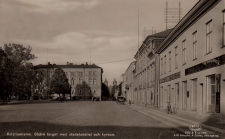 Kristinehamn, Södra Torget med Stadshotellet och Kyrkan Kristinehamn, Södra Torget med Stadshotellet och Kyrkan