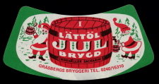 Ludvika, Gräsbergs Bryggeri, Lättöl, Julbrugd, Klass 1 Ludvika, Gräsbergs Bryggeri, Lättöl, Julbrugd, Klass 1
