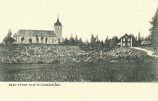 Skinnskatteberg, Heds Kyrka och Klockaregård 1904 Skinnskatteberg, Heds Kyrka och Klockaregård 1904